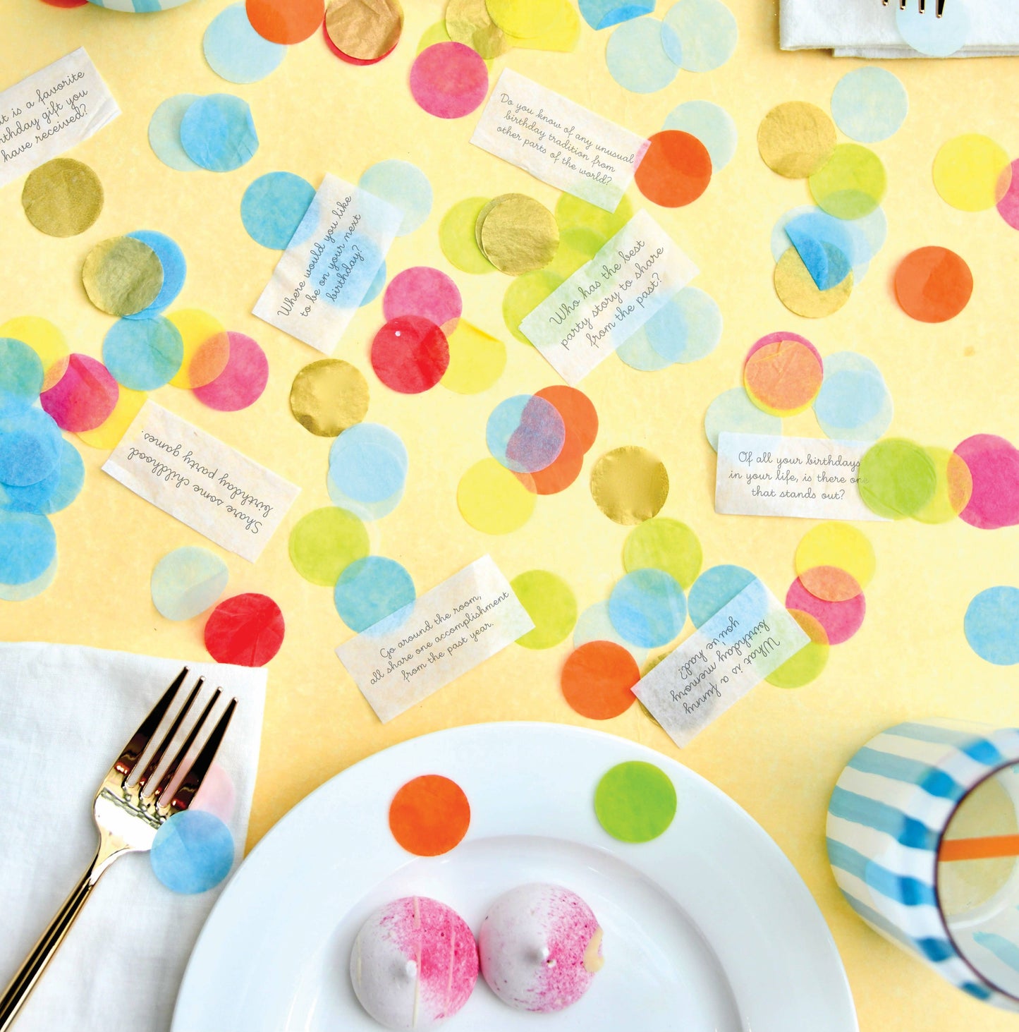 Confetti Talk Conversation Table Sprinkles for Kids