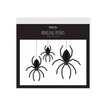Hanging Spiders Honeycomb Banner