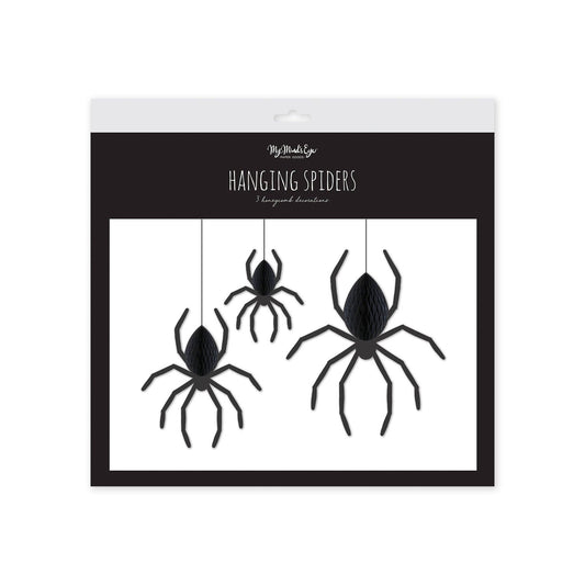 Hanging Spiders Honeycomb Banner