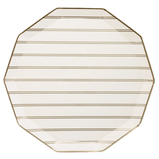 Gold Signature Stripe Dinner Plate