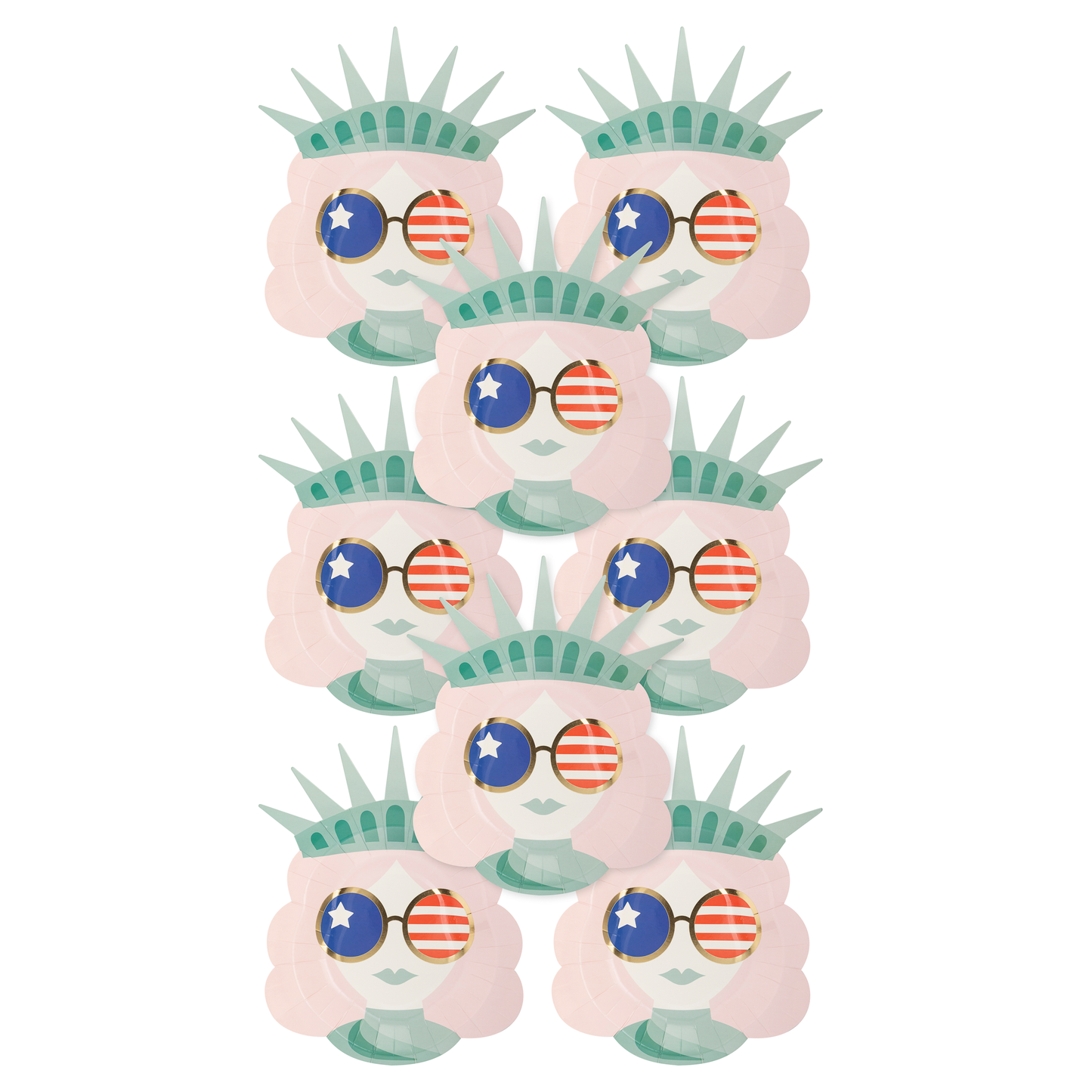 Lady Liberty Sunnies Paper Plate