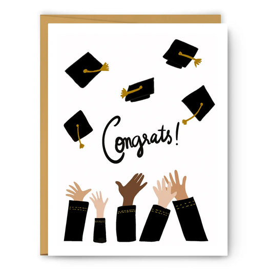 Congrats Graduation Hats - Card