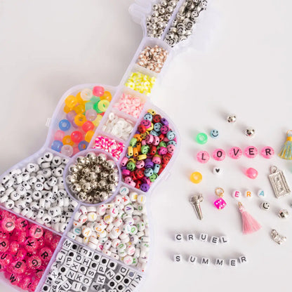 Pink Letter Bead DIY Guitar Box
