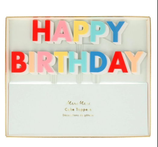 Happy Birthday Acrylic Cake Topper