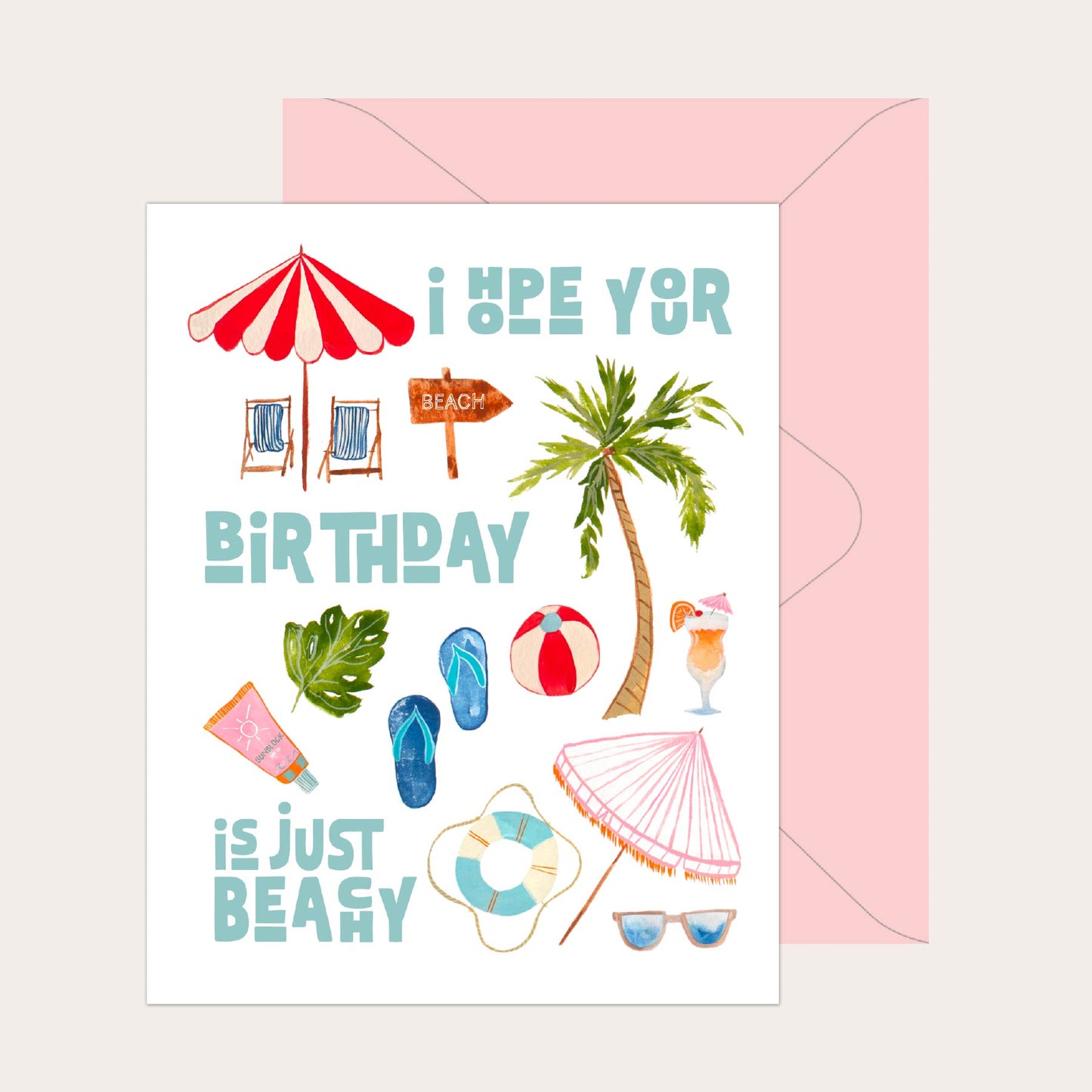 Beachy Birthday Card