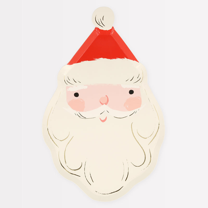 Jolly Chrismas Santa Plates